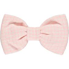 ADEE GIRLS ALESSIA PALE PINK HOUNDSTOOTH CLIP ON BOW  ONE SIZE   SALE