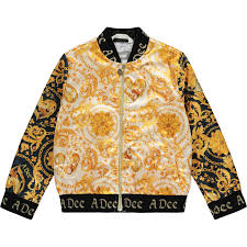 ADEE GIRLS JACKET BEYONCE WHITE/GOLD/BLACK BOMBER STYLE 7YRS SALE