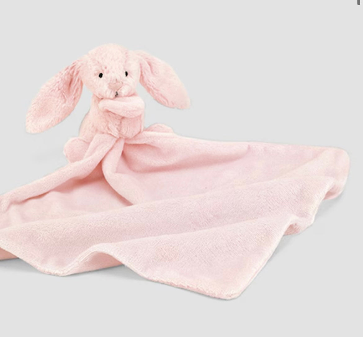 Jellycat Bashful bunny pink soother