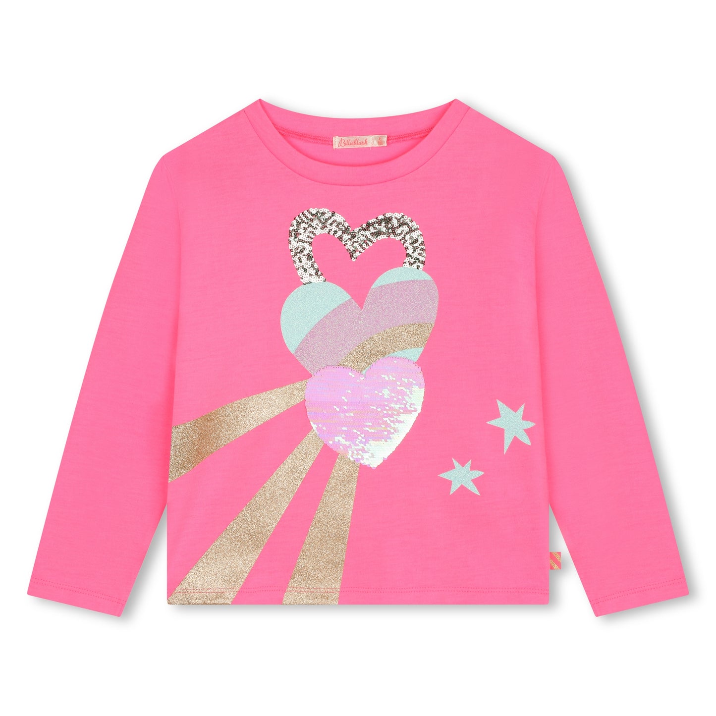 BILLIEBLUSH GIRLS LONG SLEEVE TEE U20487 SEQUIN AND SPARKLE DETAIL 6 & 8YRS ONLY SALE
