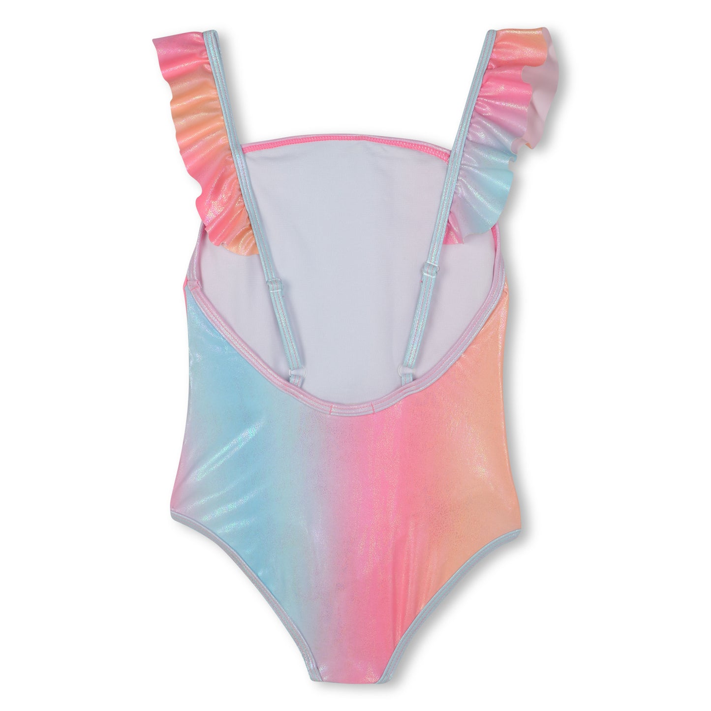 BILLIEBLUSH GIRLS MERMAID SWIMSUIT ON PIECE SEQUIN ON FRONT ADJUSTABLE STRAPS