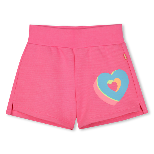 BILLIEBLUSH GIRLS U20144 HOT PINK SWEATSHIRT SHORTS  PRINTED HEART DETAIL 12yrs
