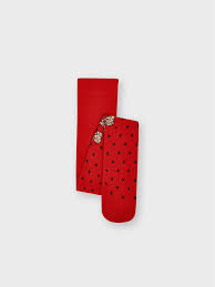 MAYORAL GIRLS RED TIGHTS 10131 RED SPOTS AND BOW DETAIL 4YRS ONLY  SALE
