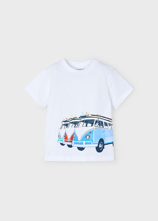 MAYORAL BOYS 3047 WHITE CAMPERVAN TEE