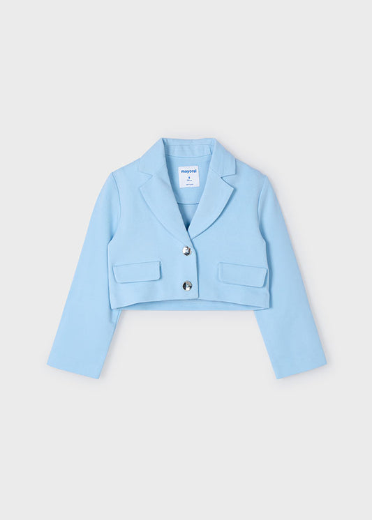 MAYORAL GIRLS 3405 BLUE BOXED STYLE JACKET 4 & 8yrs