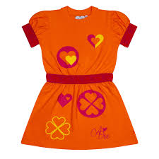 ADEE GIRLS DRESS MILLIE ORANGE /TAPE WAIST COTTON  DRESS 4Yrs  ONLY  SALE