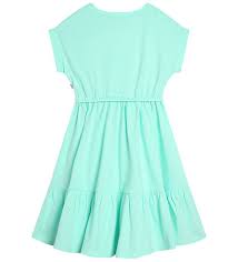 BILLIEBLUSH GIRLS COTTON DRESS U20188 TURQUOISE SEQUIN DETAIL CUT OUT DETAIL 5 & 6YRS  SALE